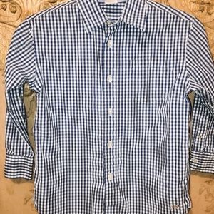 Crew Cuts blue and white gingham shirt Sz 4/5